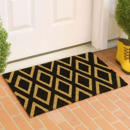 Luxe Home 100% Natural Coir Doormat Diamond Print Design (71x45 cm)