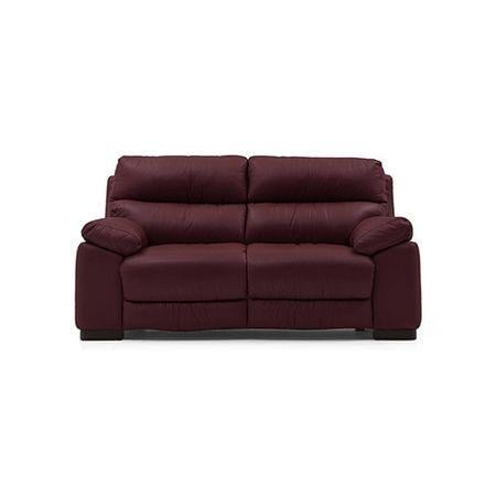 Thiene 2 Seater Leather Sofa in Wine Colour
