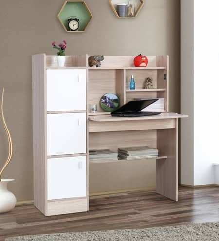 Ace Engineered Wood Study Table in Off White