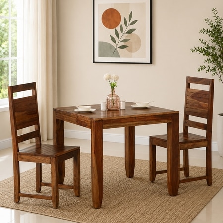 Baker 2 Seater Dining Set  In Teak Finish