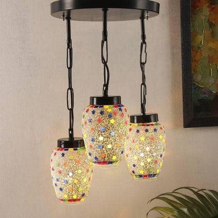 Keegan Multicolour Glass Cluster Hanging Light
