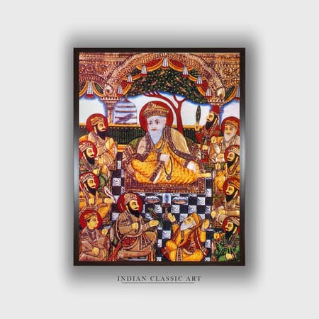 Sikh Gurus Bhai Bala Mardana Canvas Wall Prints Canvas Wall Prints Set of 1 Multicolor Matte