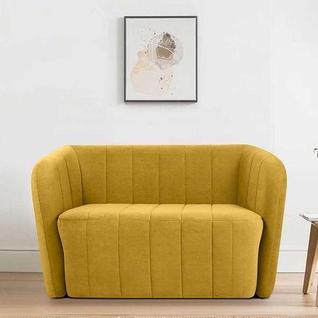 Candler Fabric Sofa (Yellow)