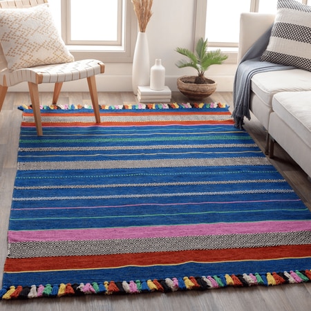 Handwoven Trenza Multicolor Rug 4x6
