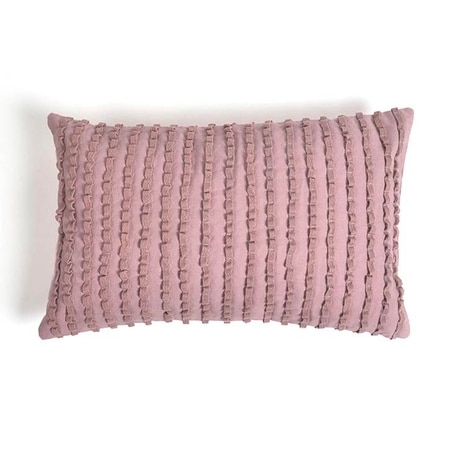 Embellished Mauve Lumbar Cushion Cover