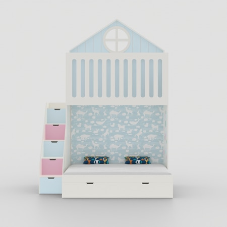 Wondersteps Bunk Bed In White Colour