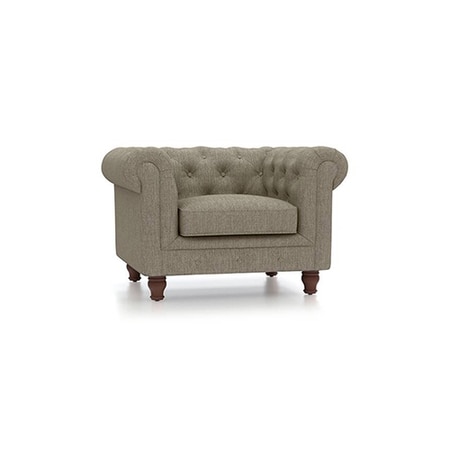 Winchester Premium 1 Seater Fabric Sofa in Mist Brown Colour