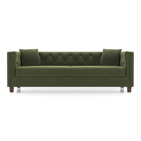 Windsor 3 Seater Fabric Sofa (Colour: Moss Green)