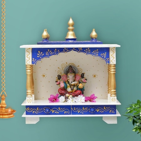 D'Dass Sheesham and Mdf Wooden Home Temple For Pooja Mandir For Home