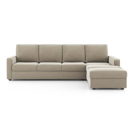Apollo Fabric Sofa (Colour : Oyster Beige, Seating Capacity : Right Aligned 3 Seater, Cushion Type : Soft)