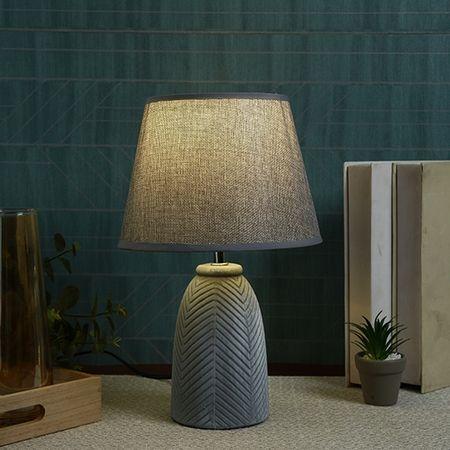 Modern Pearl White Ceramic Table Lamp Grey