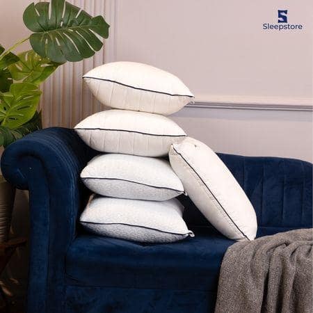 Fibrom 4 Pcs Quilted Back Support Cushions 16 X 16 Inches