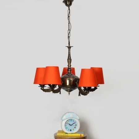 Devansh Steel Wall Mounted Lamp With Off-White Cotton Shade