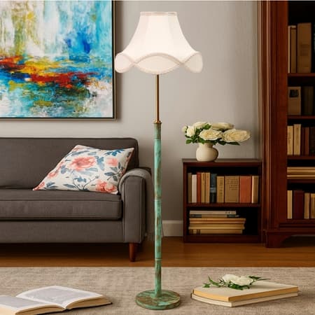Devansh Wood & Metal Floor Lamp