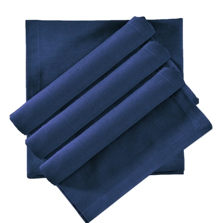 Luxe Home Cotton Kitchen Napkin for Dining Table and Kitchen Set of 4 (Navy Blue, 45x45 cm)
