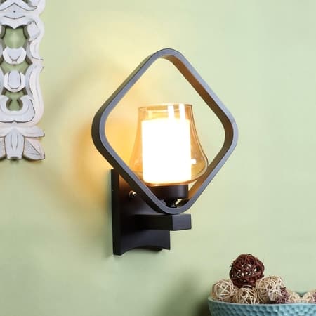 Eliante Brillia Brown Mdf Wall Light With E27 Holder In Brown Colour