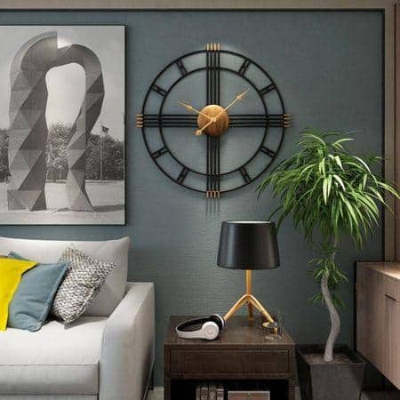 Metal iron work Wall clock