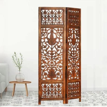 Olivio Solid Wood 4 Panel Room Divider