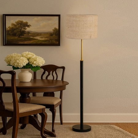 Devansh Wood & Metal Floor Lamp