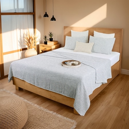 Girnar 1 Double Bedcover with Dark Blue colour