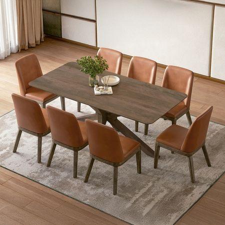 Anderson Solid Wood 8-Seater Dining Table With Anderson Dining Chair