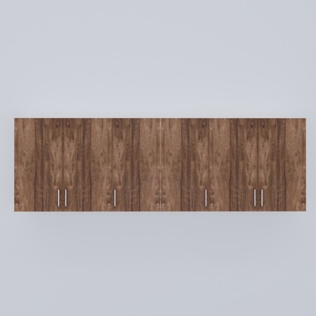 6 Doors Modular Wall Mounted Kitchen Cabinet With Adjustable Shelf In Cochwood Brown Finish