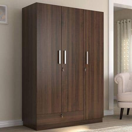 Bocado 3 Door Wardrobe in Columbian Walnut Finish