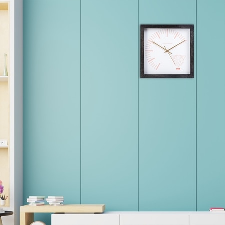 Leo Zodiac Wooden Wall Clock with Bold Golden Indices and Premium Finish