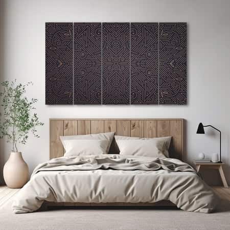 The Castle Decor Abstract Art Wall Painting Wooden Framed Digital Painting 27x48 Inch (Style 8)