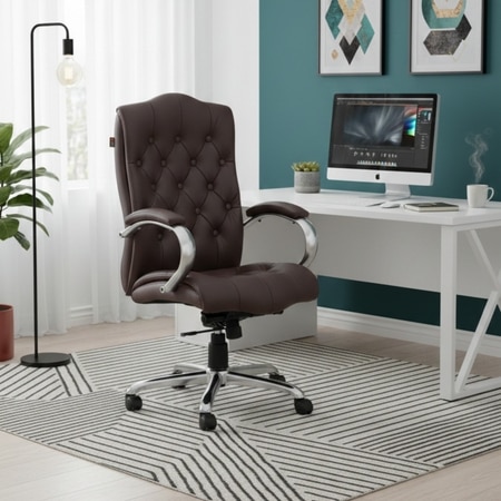Adiko Classic Executive Revolving Office Chair In Brown