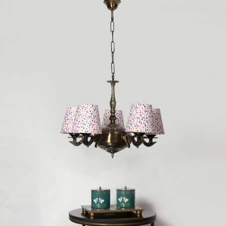 Devansh Solid Wood Electric Wall Light in Red Colour with Red Shade Count of 1 Light