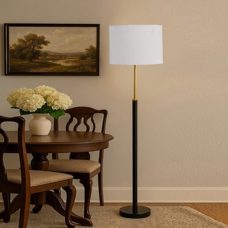 Devansh Wood & Metal Floor Lamp