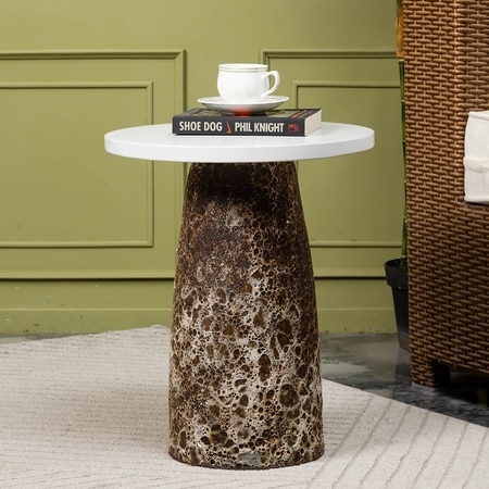 Java Cement Outdoor Table In Gray Finish