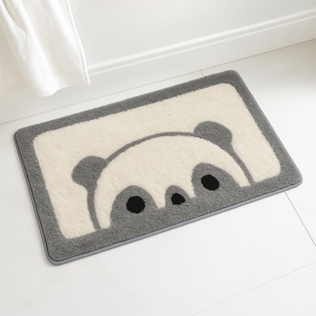 Luxe Home Canada Panda Bath Mat (40x60 cm) Grey