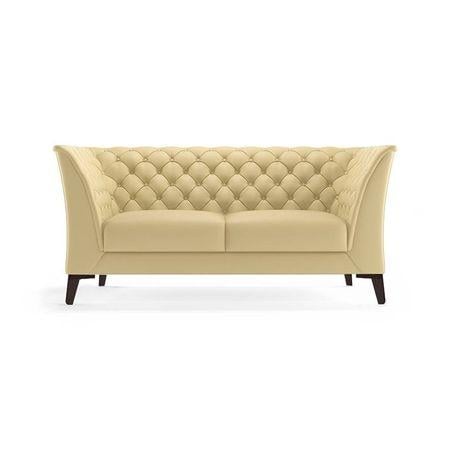 Weston 2 Seater Half Leather Sofa in Cream Colour