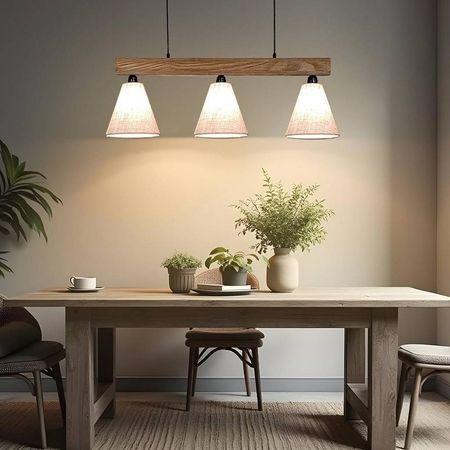 Terzo Brown Solid Wood Cluster Hanging Light