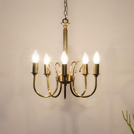 Penn 5 Light Brass Chandelier