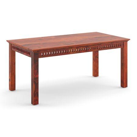 Fidora 6 Seater Dining Table In Honey Finish