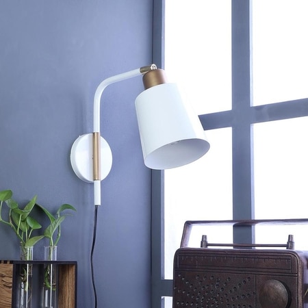 Norell White Metal Wall Light