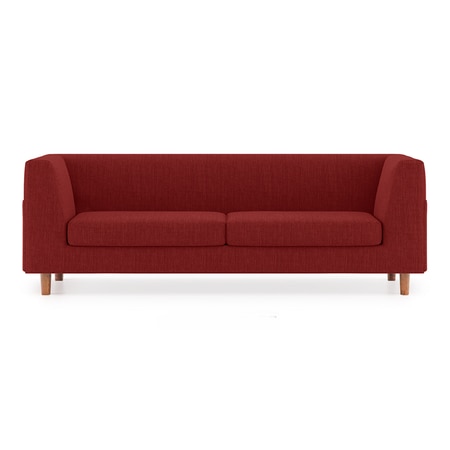 Rubik Premium 3 Seater Fabric Sofa in Salsa Red Colour