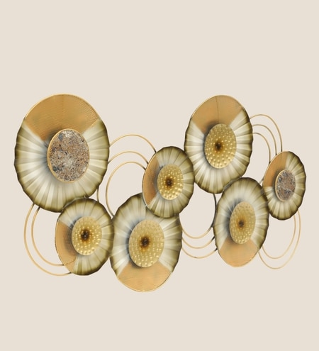 W-Iha Abstract Metal Wall Decor in Multicolor Set of 1