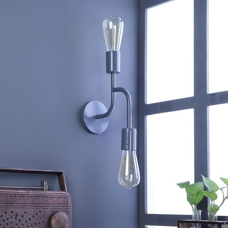 Flute Grey Metal Wall Light