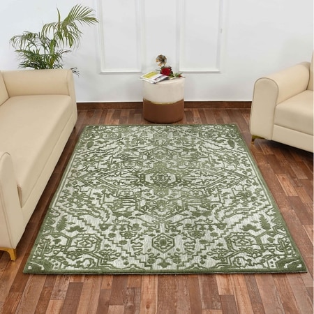 Multicolor Traditional Machine Made Polyester 2 X 5 Feet Carpet
