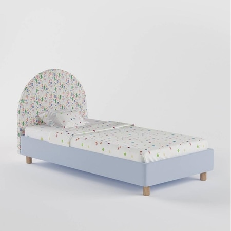 Shoodle Engineered Wood Bed in Blue Colour