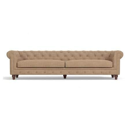 Winchester Luxe 4 Seater Fabric Sofa in Sandshell Beige Colour