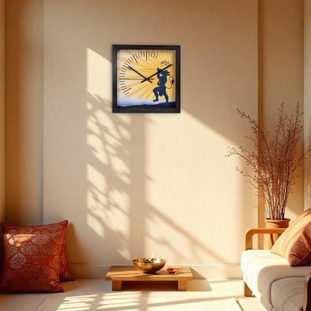Jai Shri Ram Printed Wooden Wall Clock
