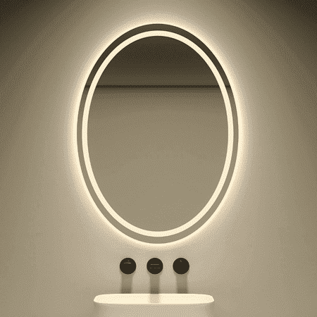 Oval Shape Lighted LED Mirror Modern  Vanity Mirror