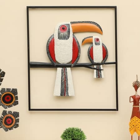 W-Amore Abstract Metal Wall Decor in Multicolor Set of 1