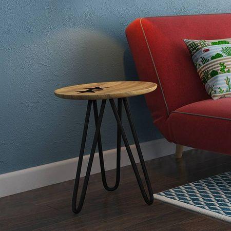 Capella Solid Wood Side Table in Natural Finish