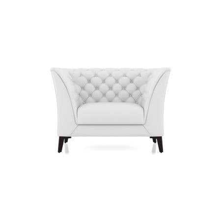 Weston 1 Seater Premium Italian Leather Sofa In Polaris